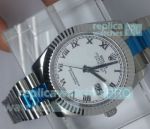 Replica Rolex Datejust White Face Roman Number SS Case Watch
